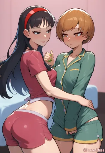 La soirée pyjama de Yukiko et Chie